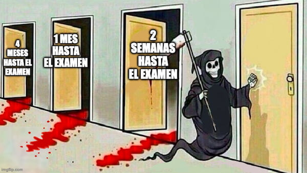Tiempo hasta el examen