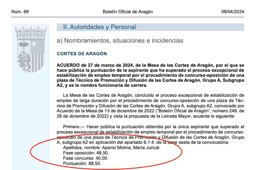 Juncal nombramiento
