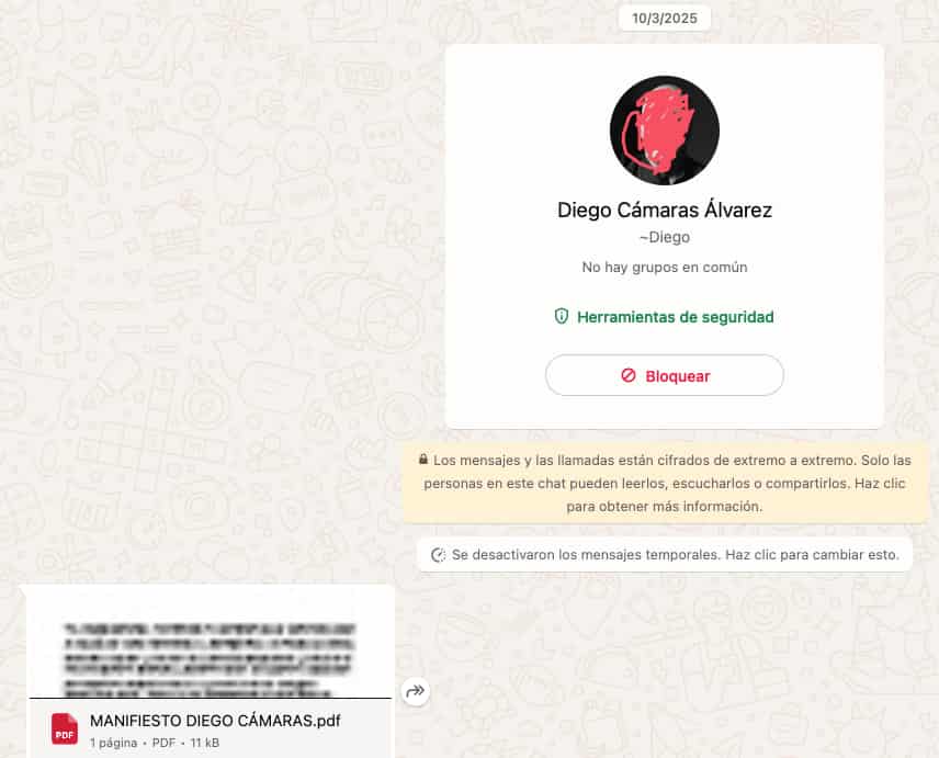 Diego Cámaras testimonio compromiso